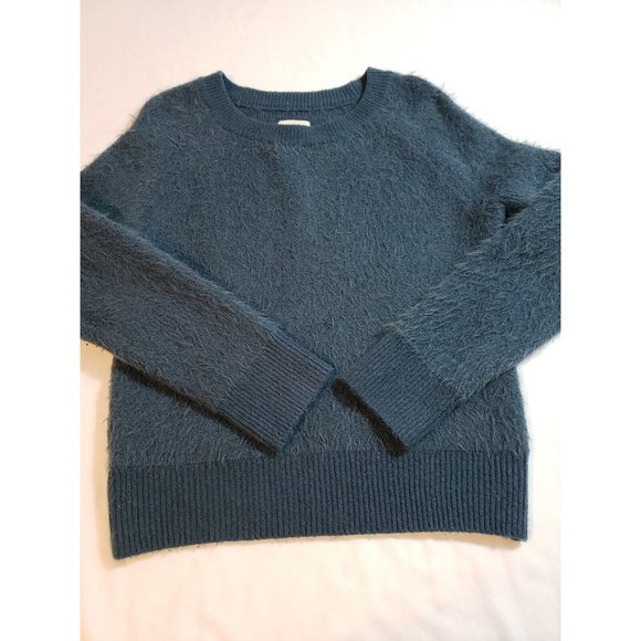 Lou & Grey Womens fuzzy Knit Sweater Long Sleeve Crew Neck Wool Blend size M - Picture 9 of 15